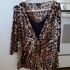 Animal print blouse